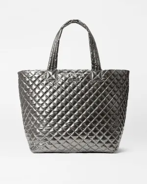 Pewter Metallic Large Metro Tote Deluxe