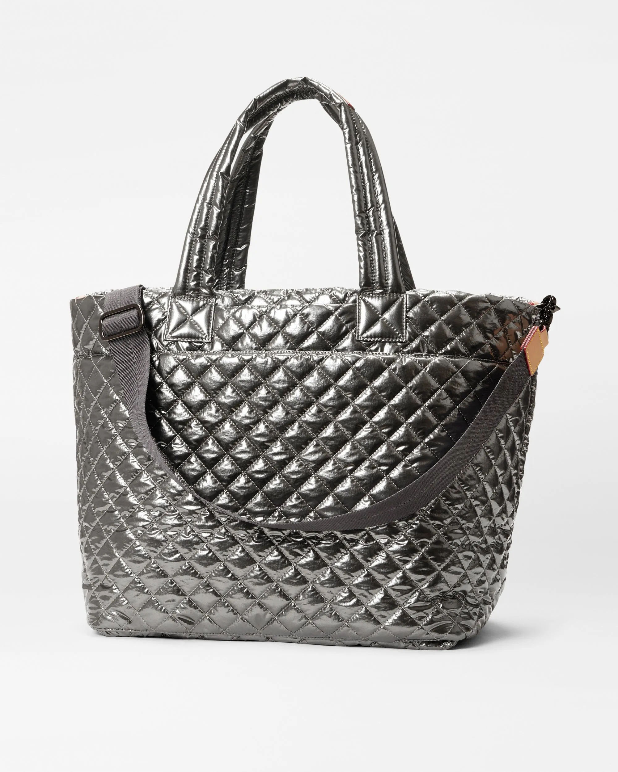 Pewter Metallic Large Metro Tote Deluxe