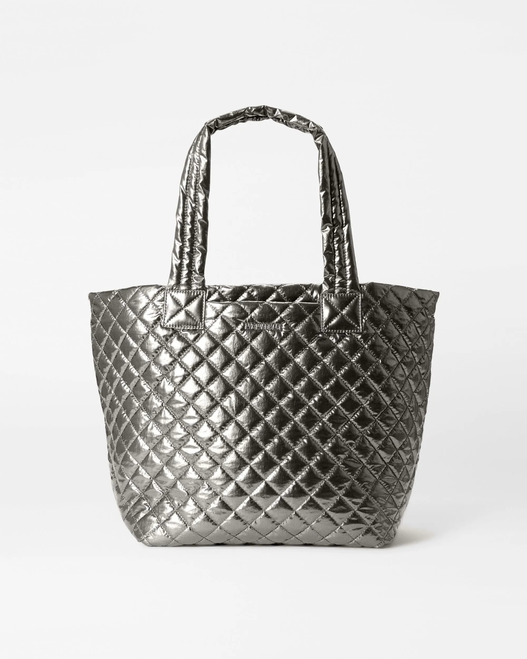 Pewter Metallic Medium Metro Tote Deluxe