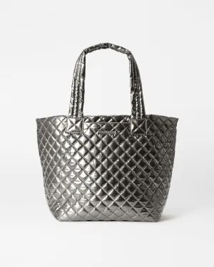 Pewter Metallic Medium Metro Tote Deluxe