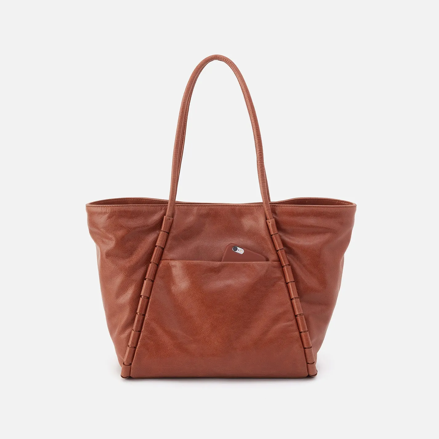 Phoebe Tote In Santa Cruz Leather - Saddle