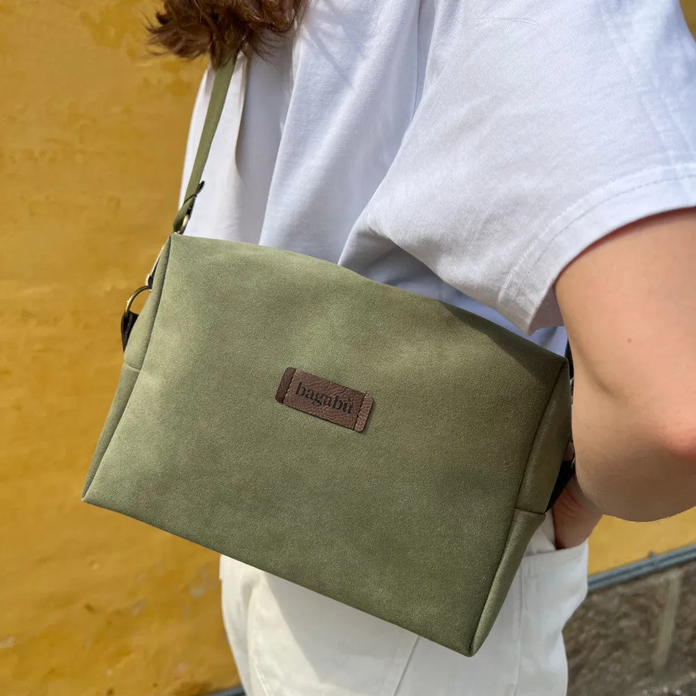 Pickle Green Alcantara Bag