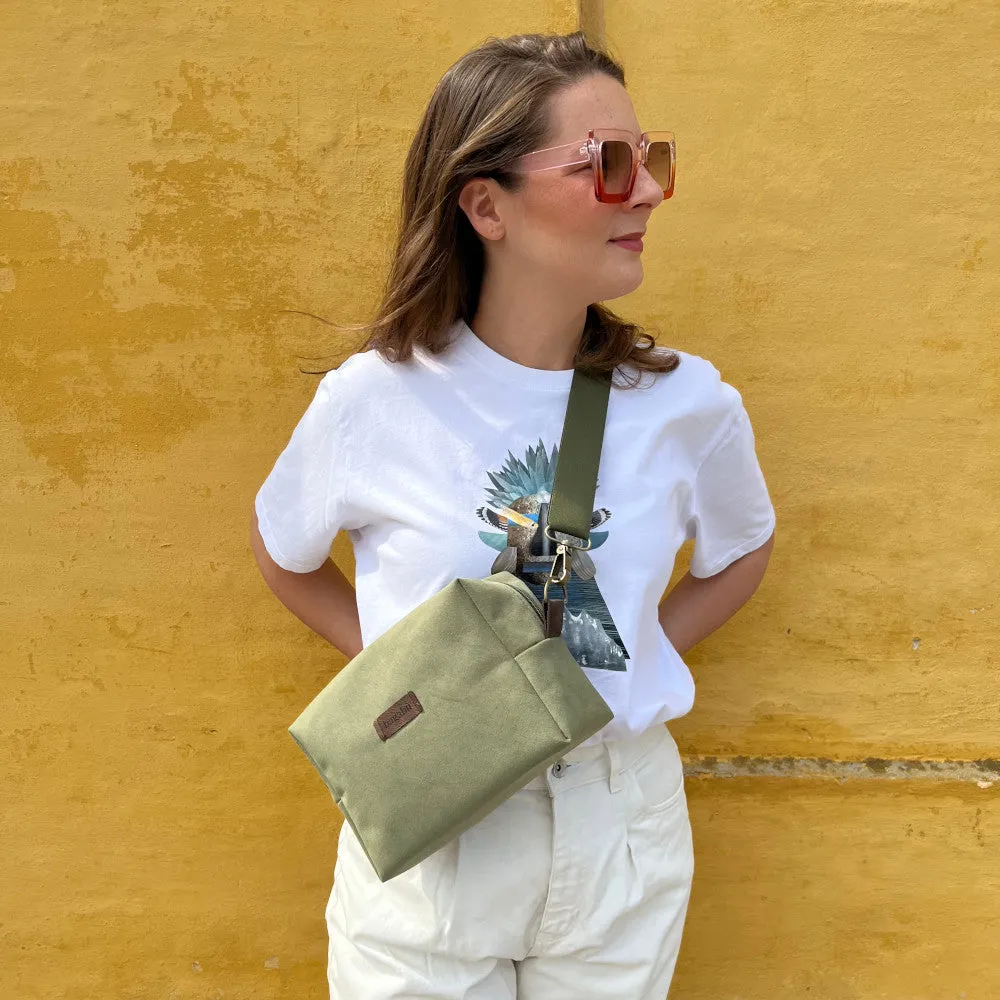 Pickle Green Alcantara Bag