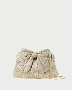 Rayne Platinum Bow Clutch