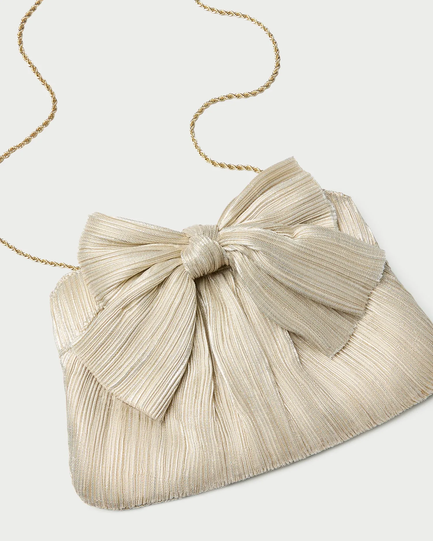 Rayne Platinum Bow Clutch