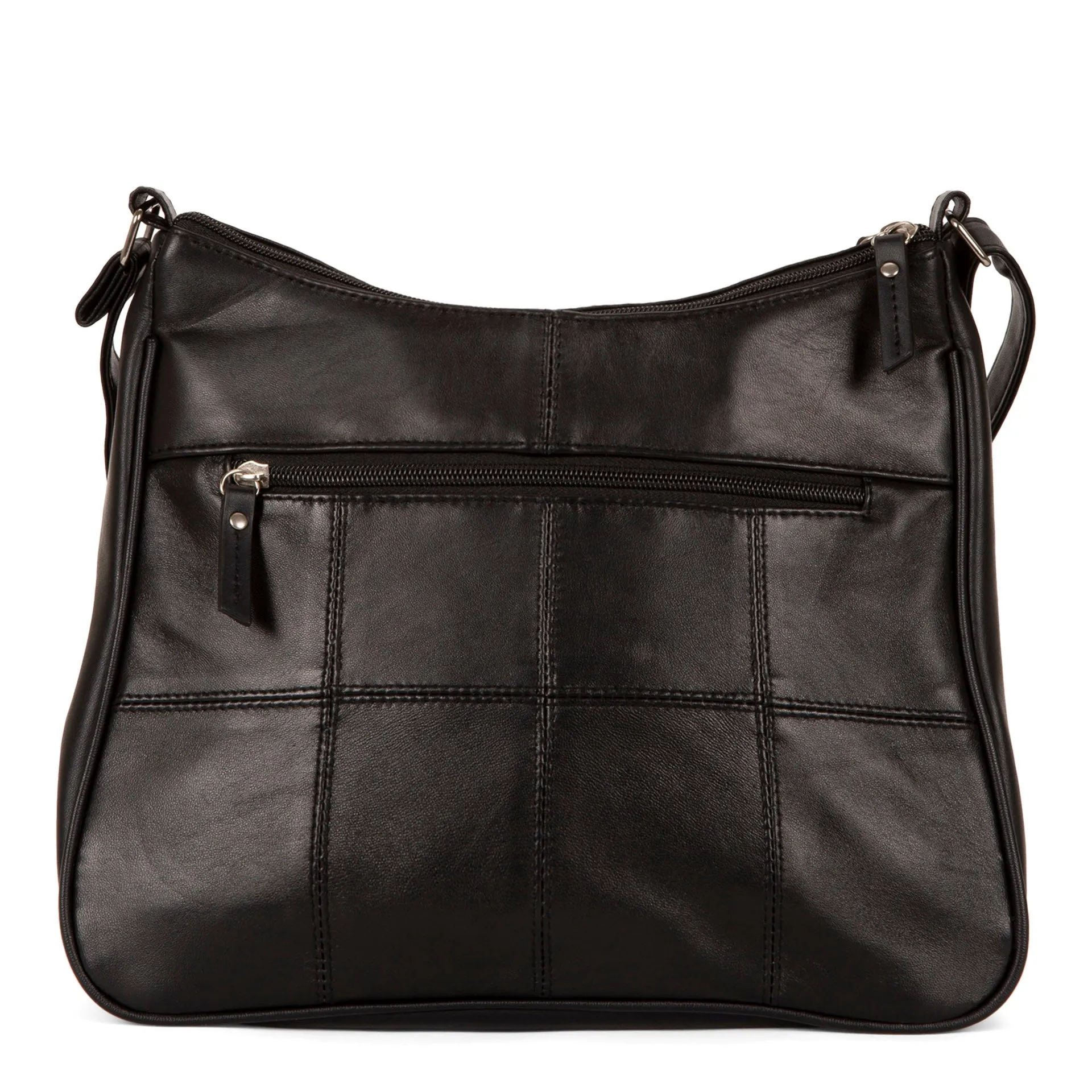 RFID Patch Leather Crossbody