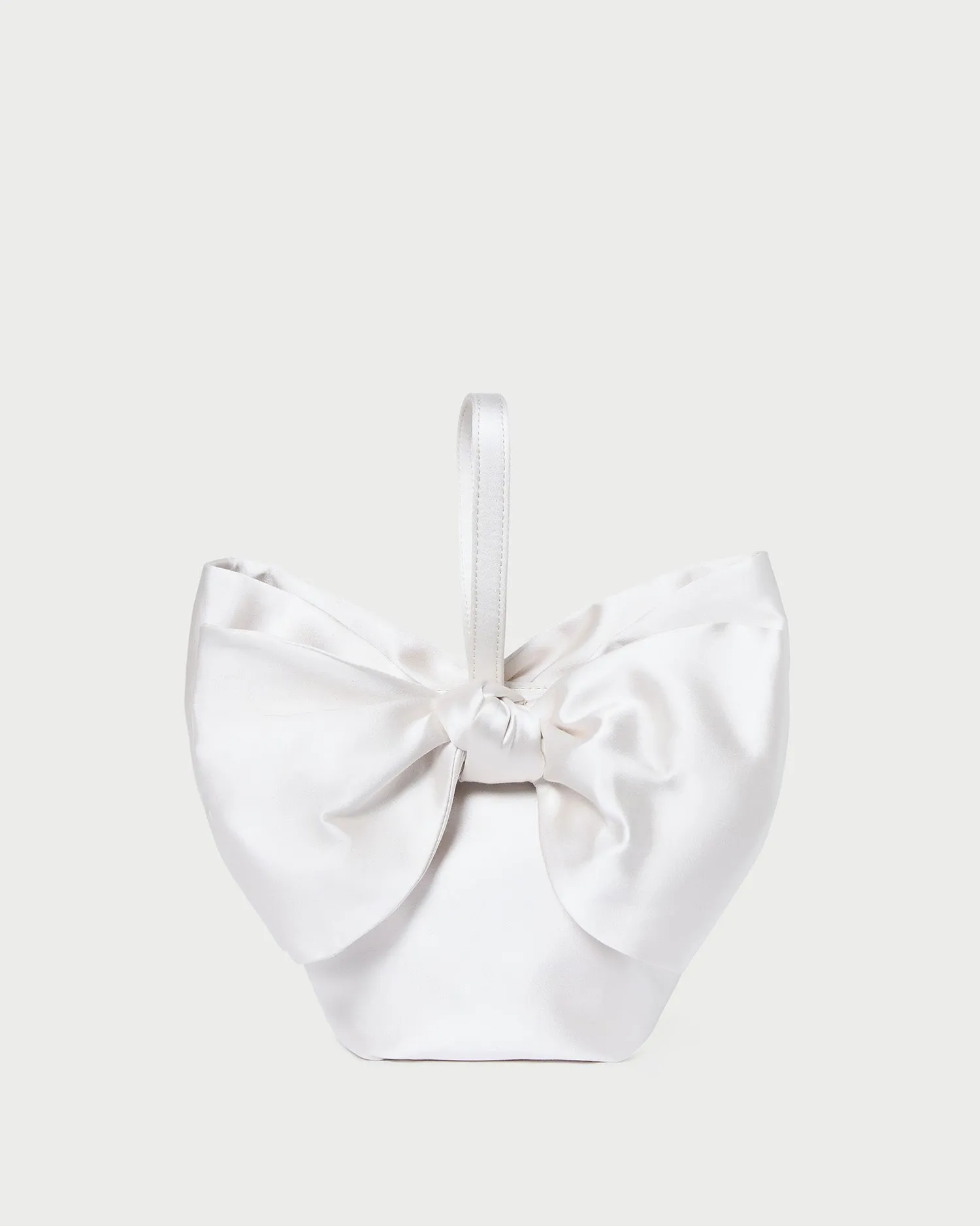 Ruby Cream Satin Bow Bag