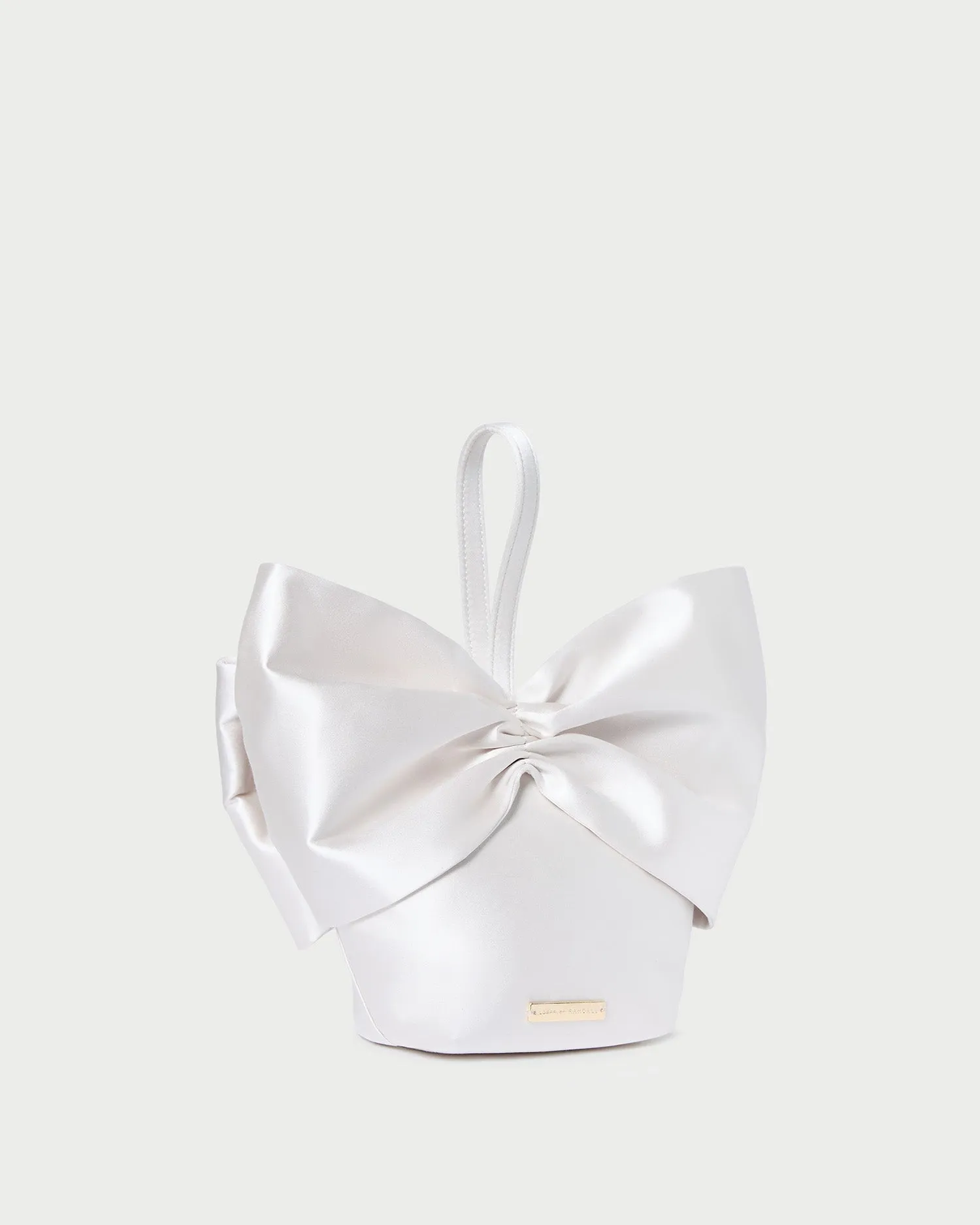 Ruby Cream Satin Bow Bag