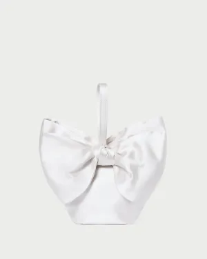 Ruby Cream Satin Bow Bag