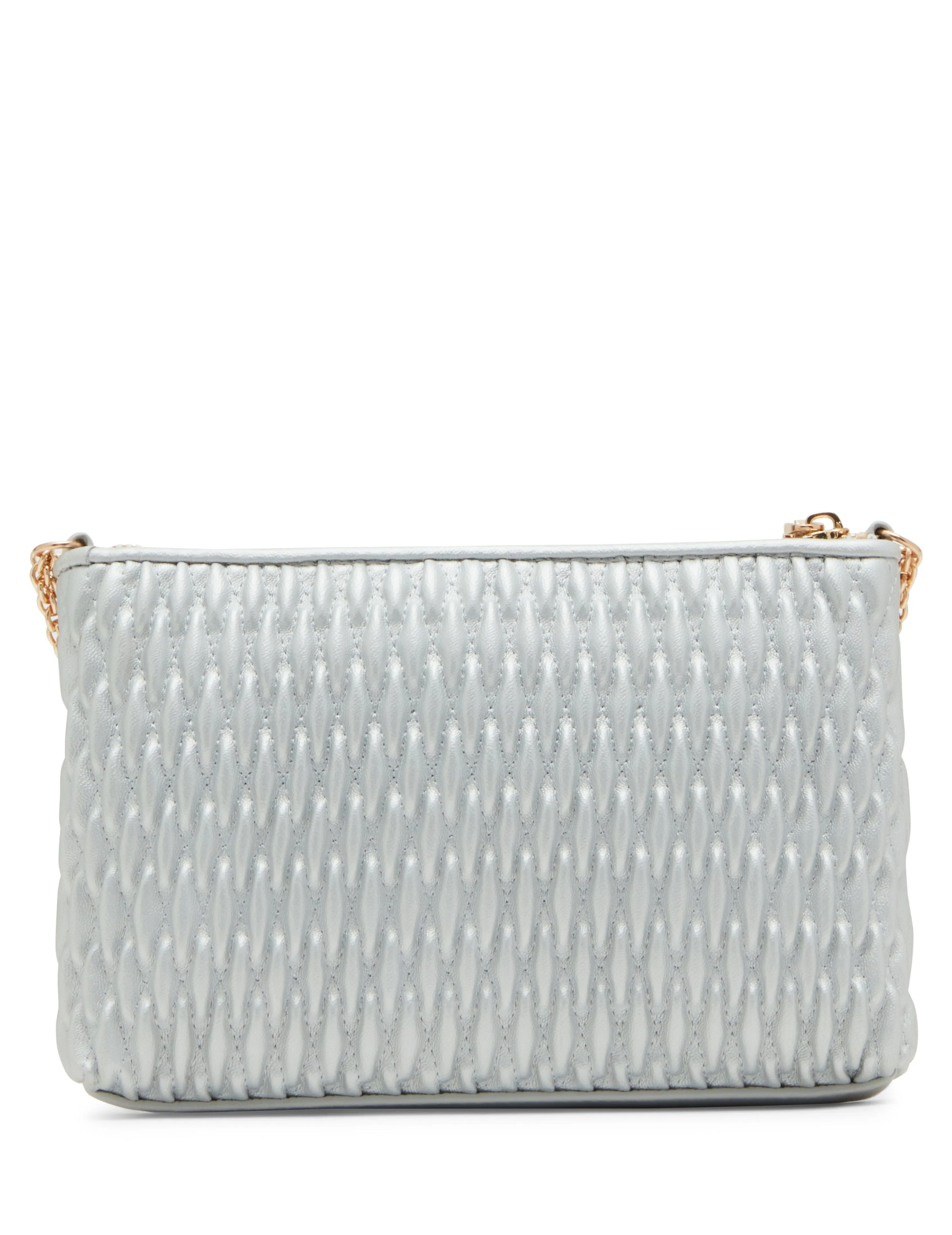 Ruched Crossbody With Chain Swag