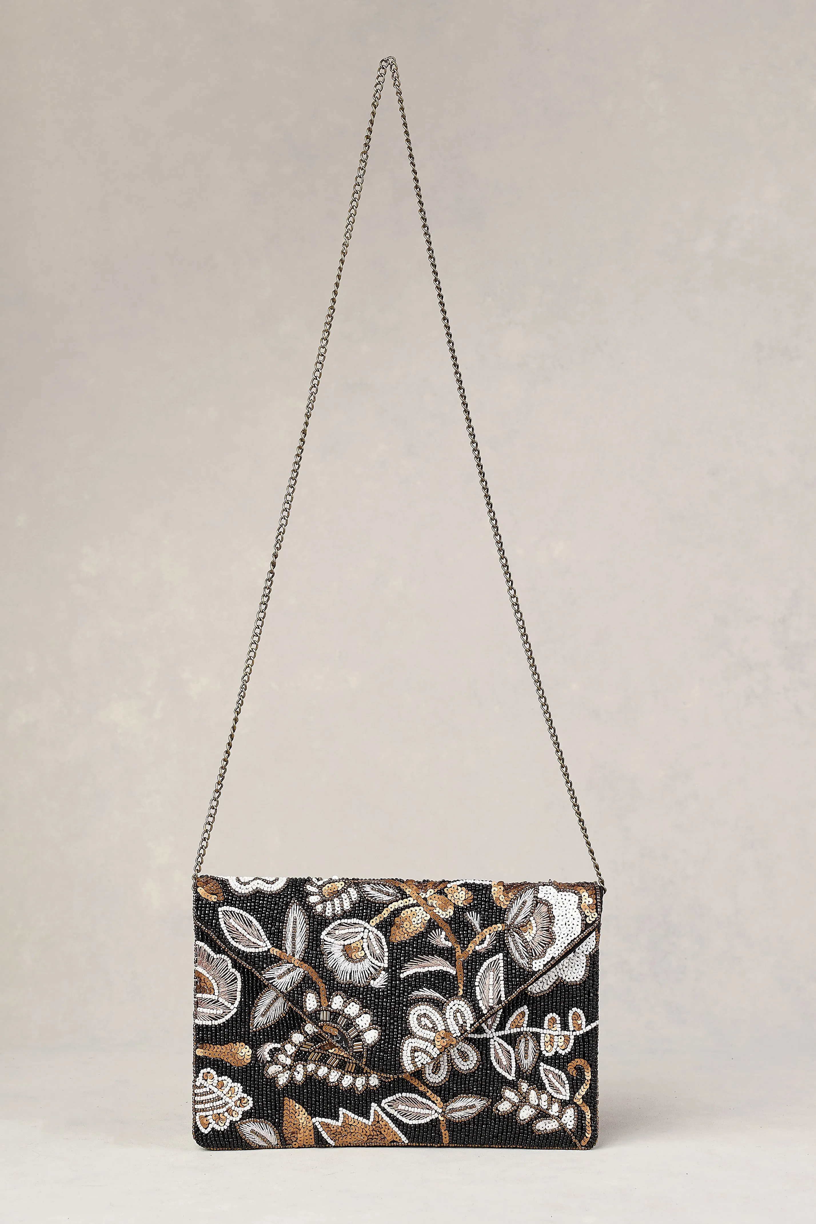 Sequin Paisley Clutch - Multicolour