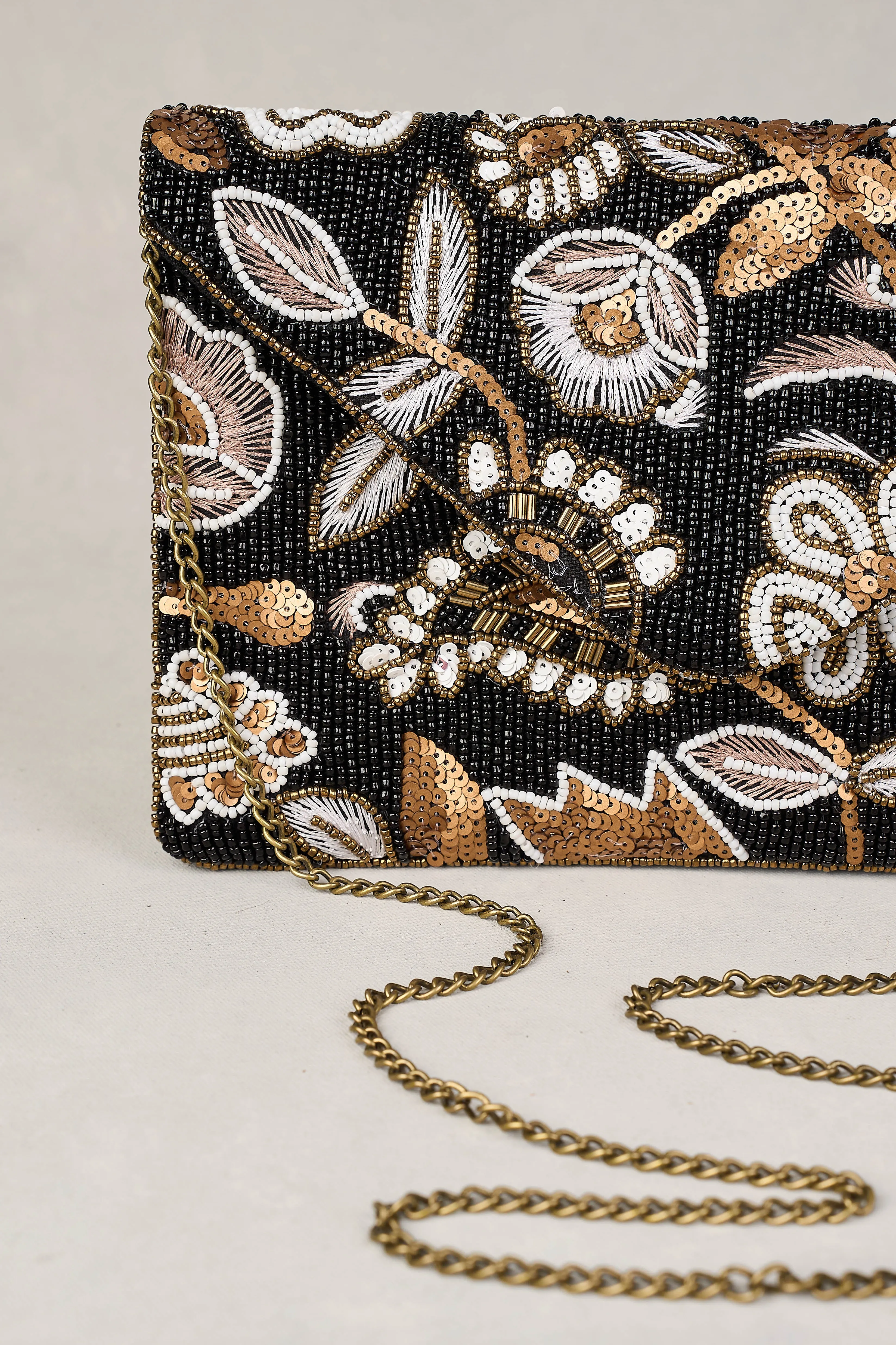 Sequin Paisley Clutch - Multicolour