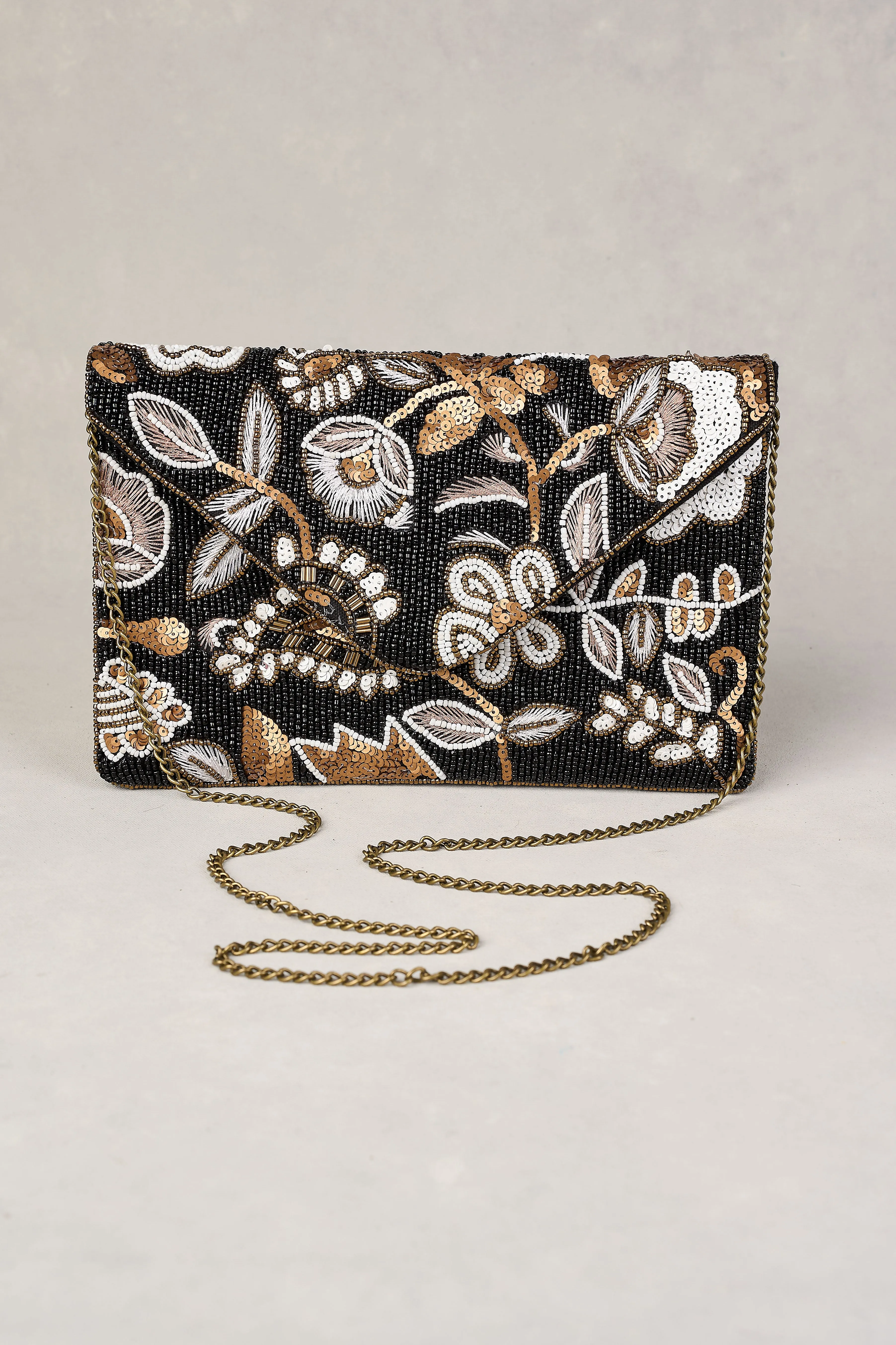 Sequin Paisley Clutch - Multicolour