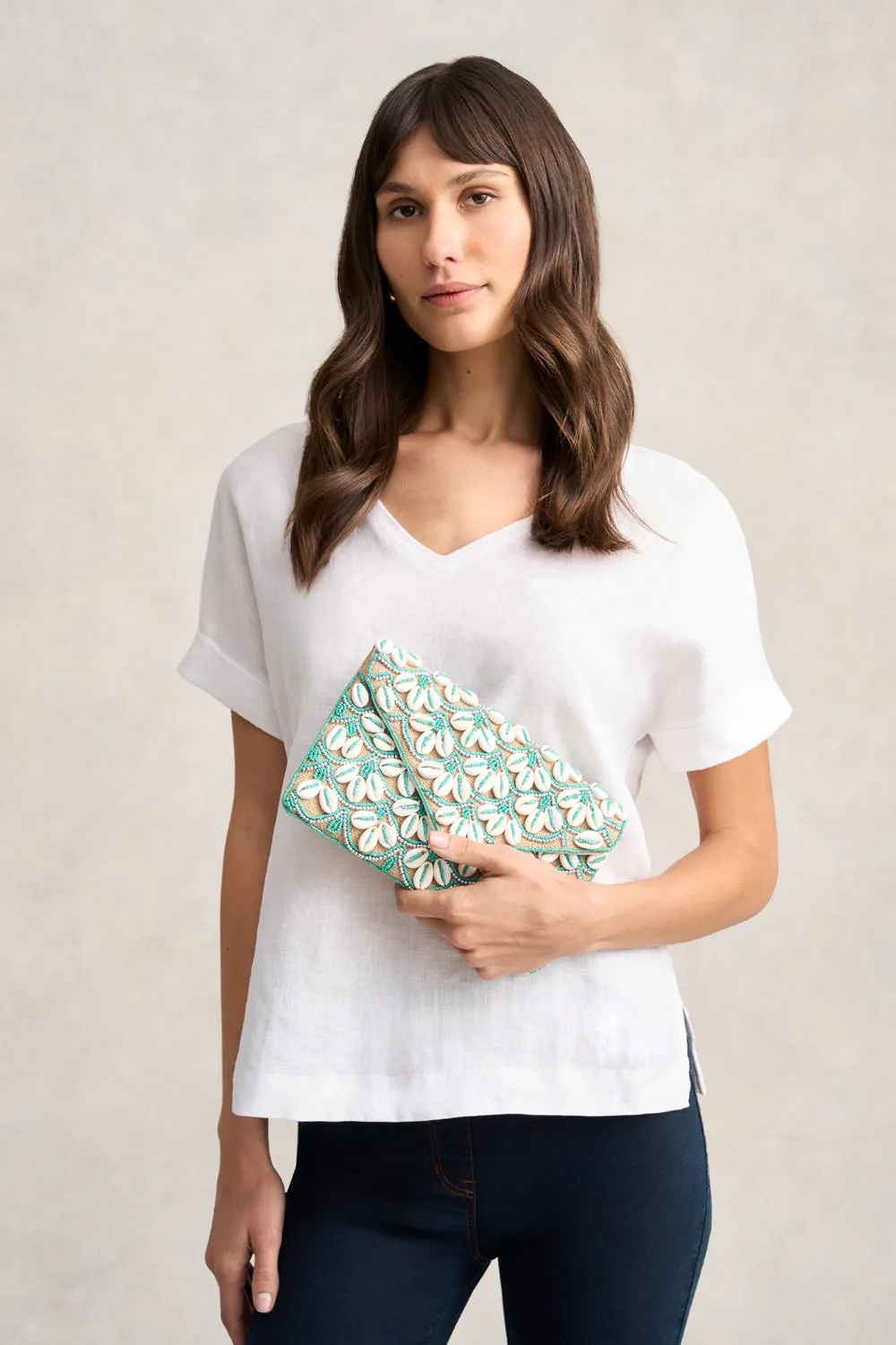 Shell Beaded Clutch - Multi