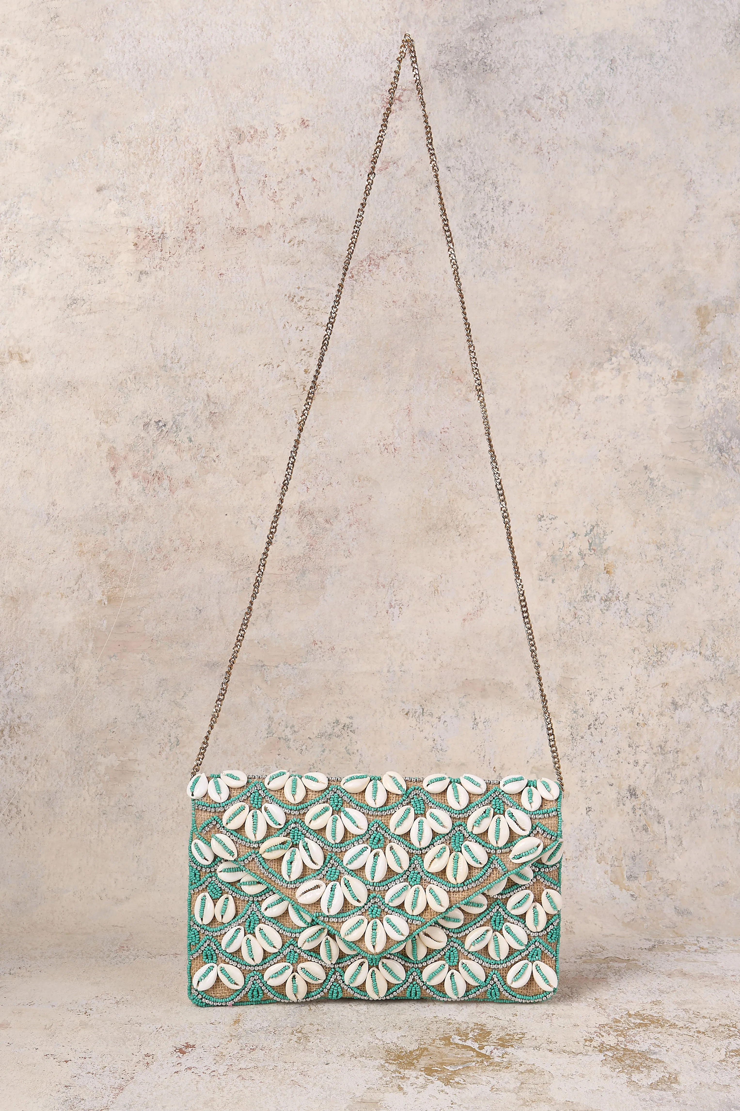 Shell Beaded Clutch - Multi