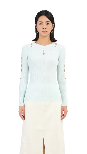 Slash Cut-Out Sweater