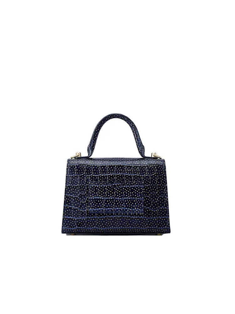 Stars Leather Top Handle Bag