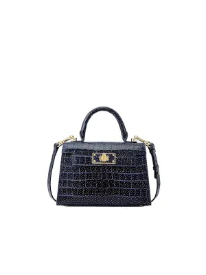 Stars Leather Top Handle Bag