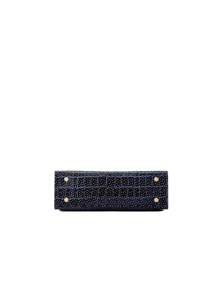 Stars Leather Top Handle Bag