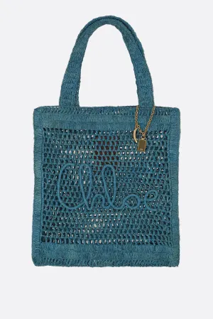 Summer Banana tote bag in raffia