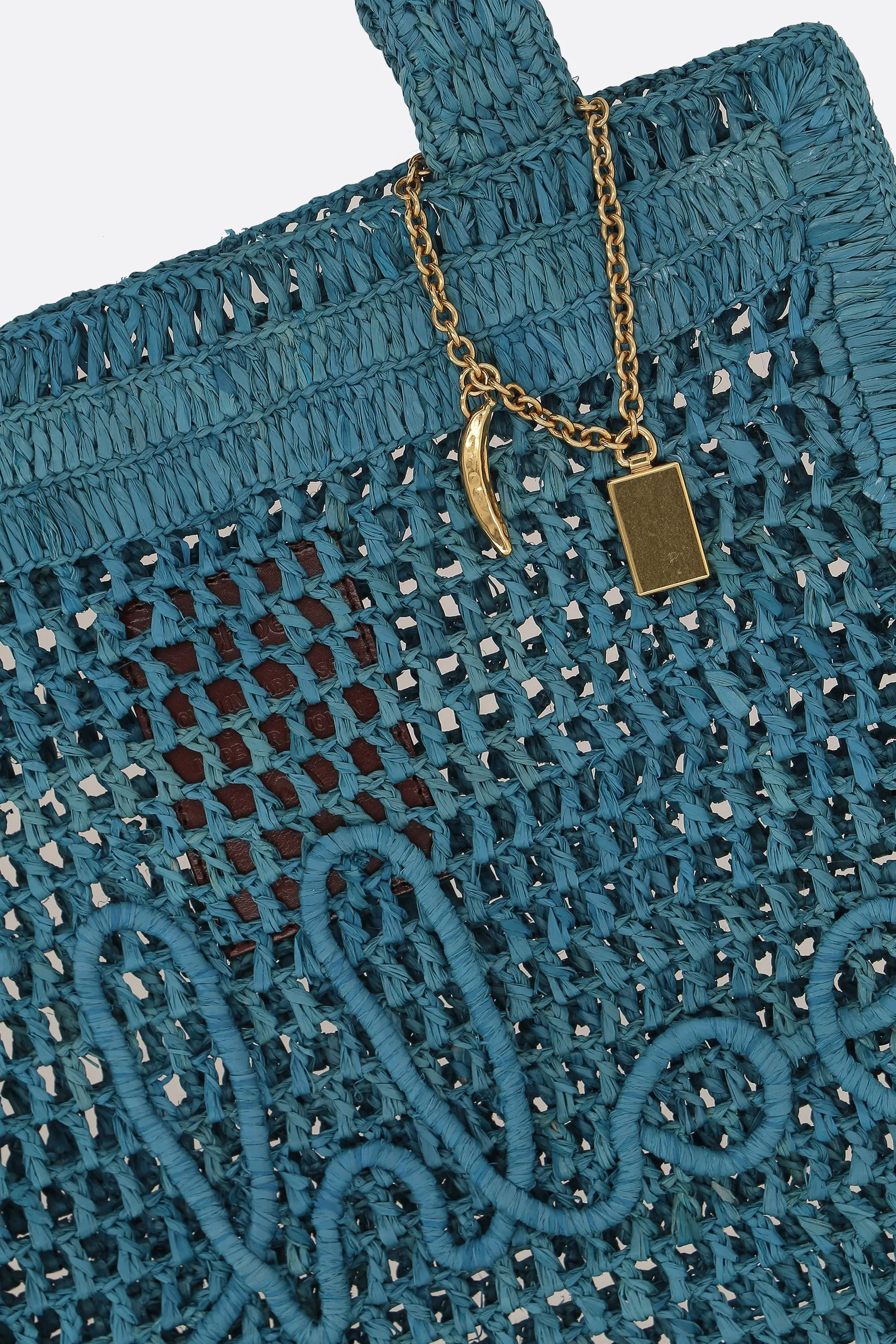 Summer Banana tote bag in raffia