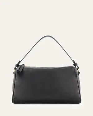 SYLVIE CROSSBODY BAG BLACK LEATHER