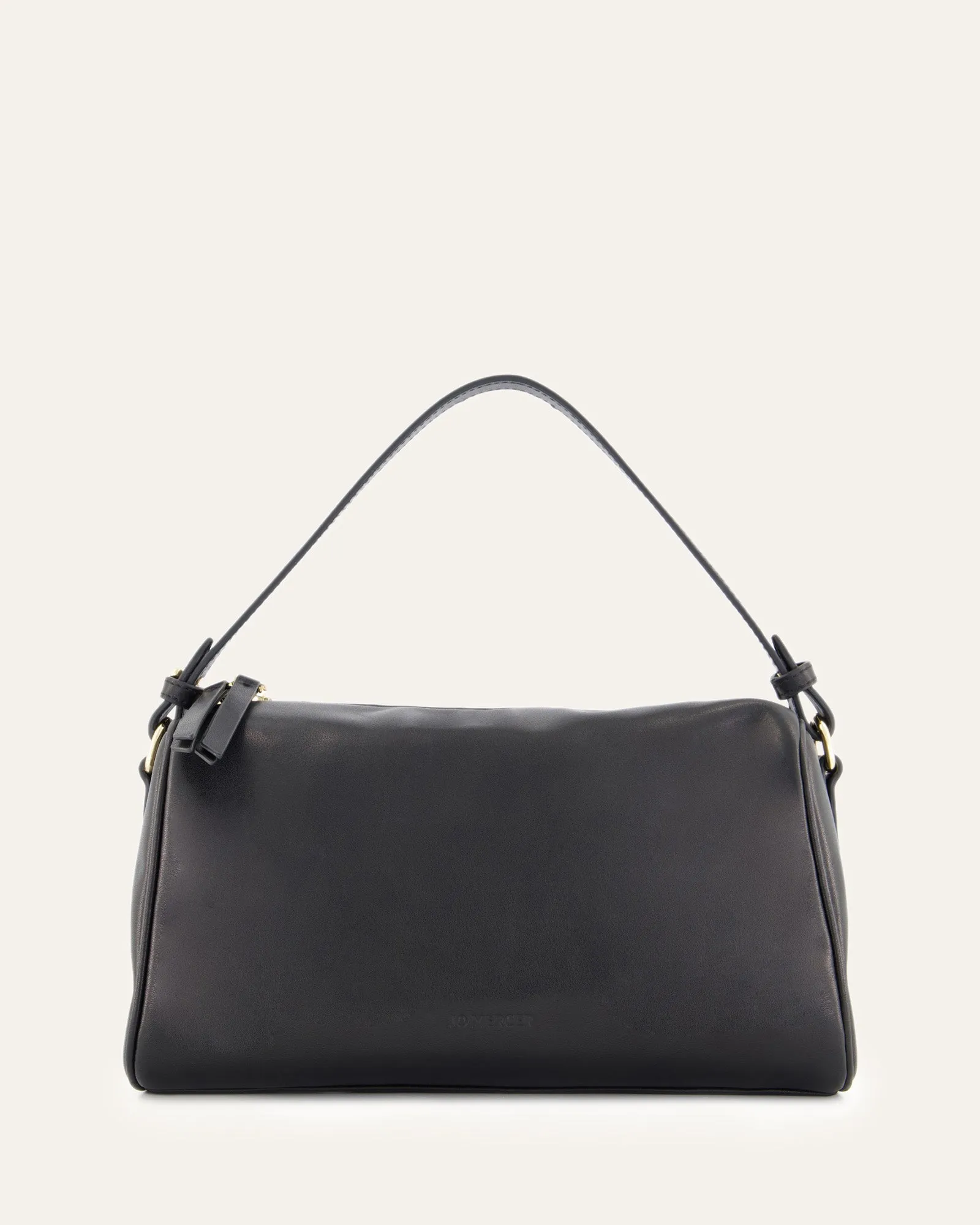 SYLVIE CROSSBODY BAG BLACK LEATHER