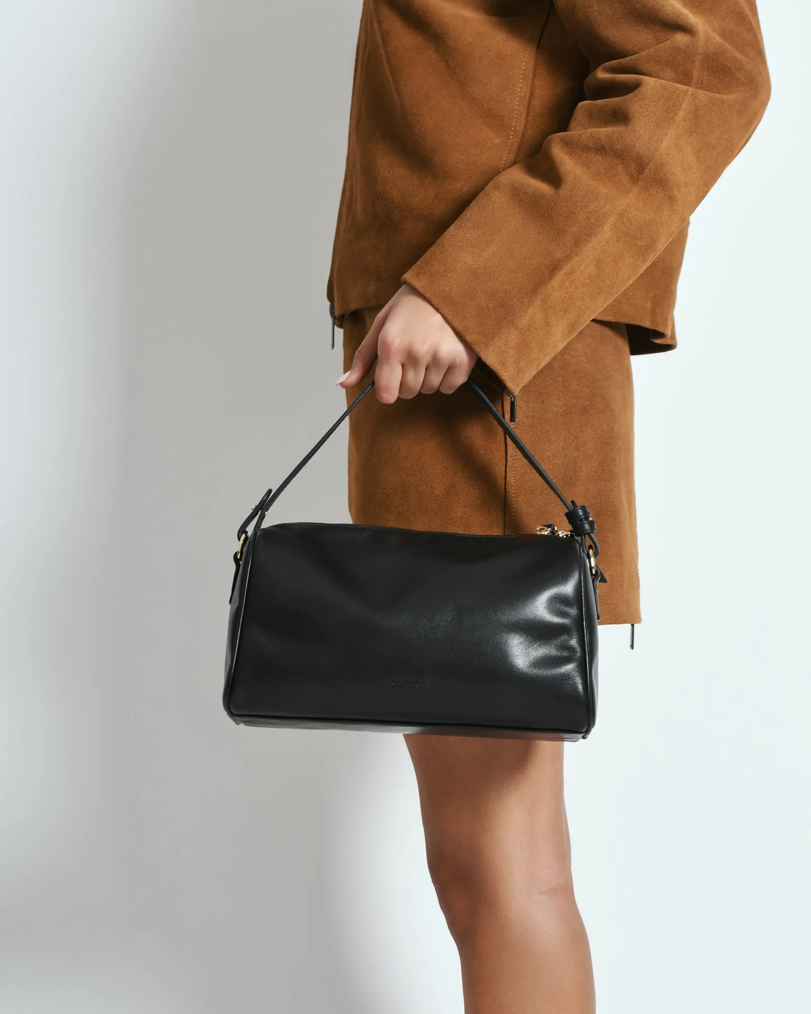 SYLVIE CROSSBODY BAG BLACK LEATHER