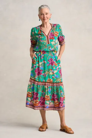 Tier Skirt - Toucan Print
