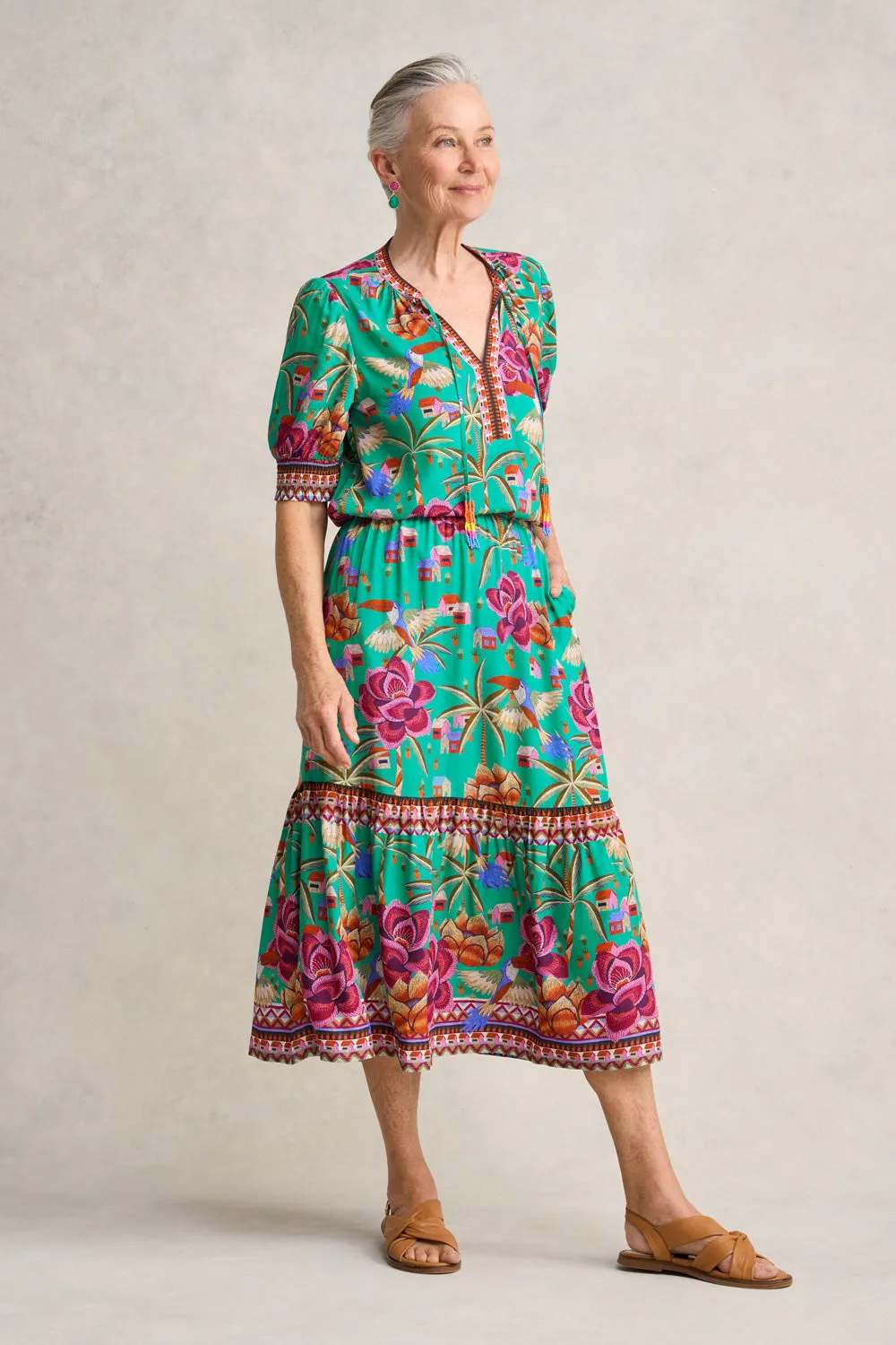 Tier Skirt - Toucan Print