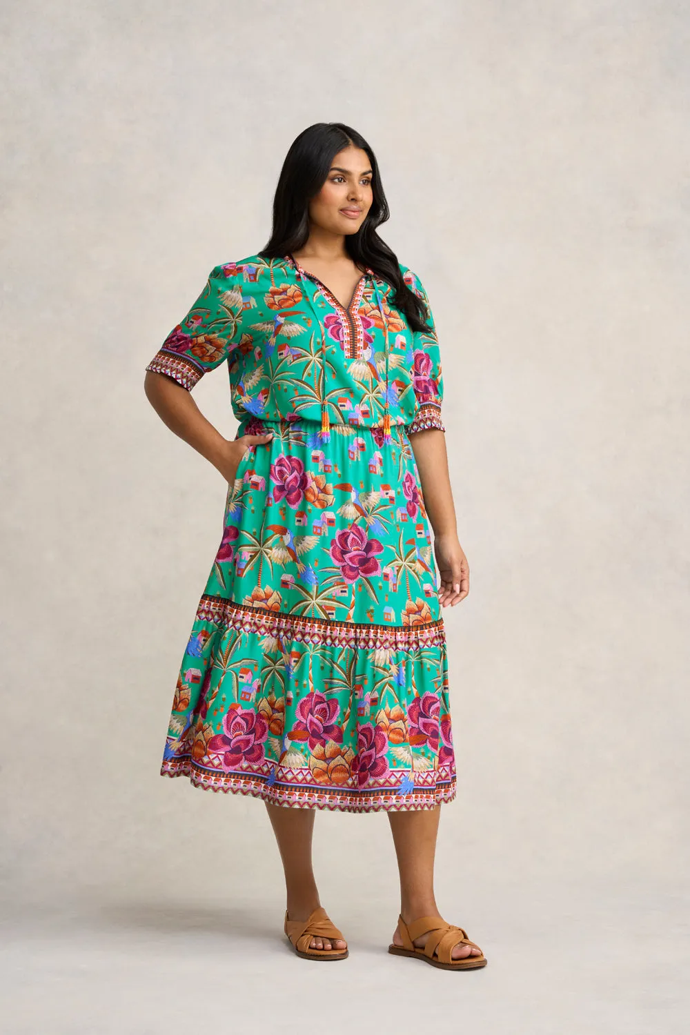 Tier Skirt - Toucan Print