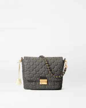 True Charcoal Denim Medium Crosby Lock Crossbody