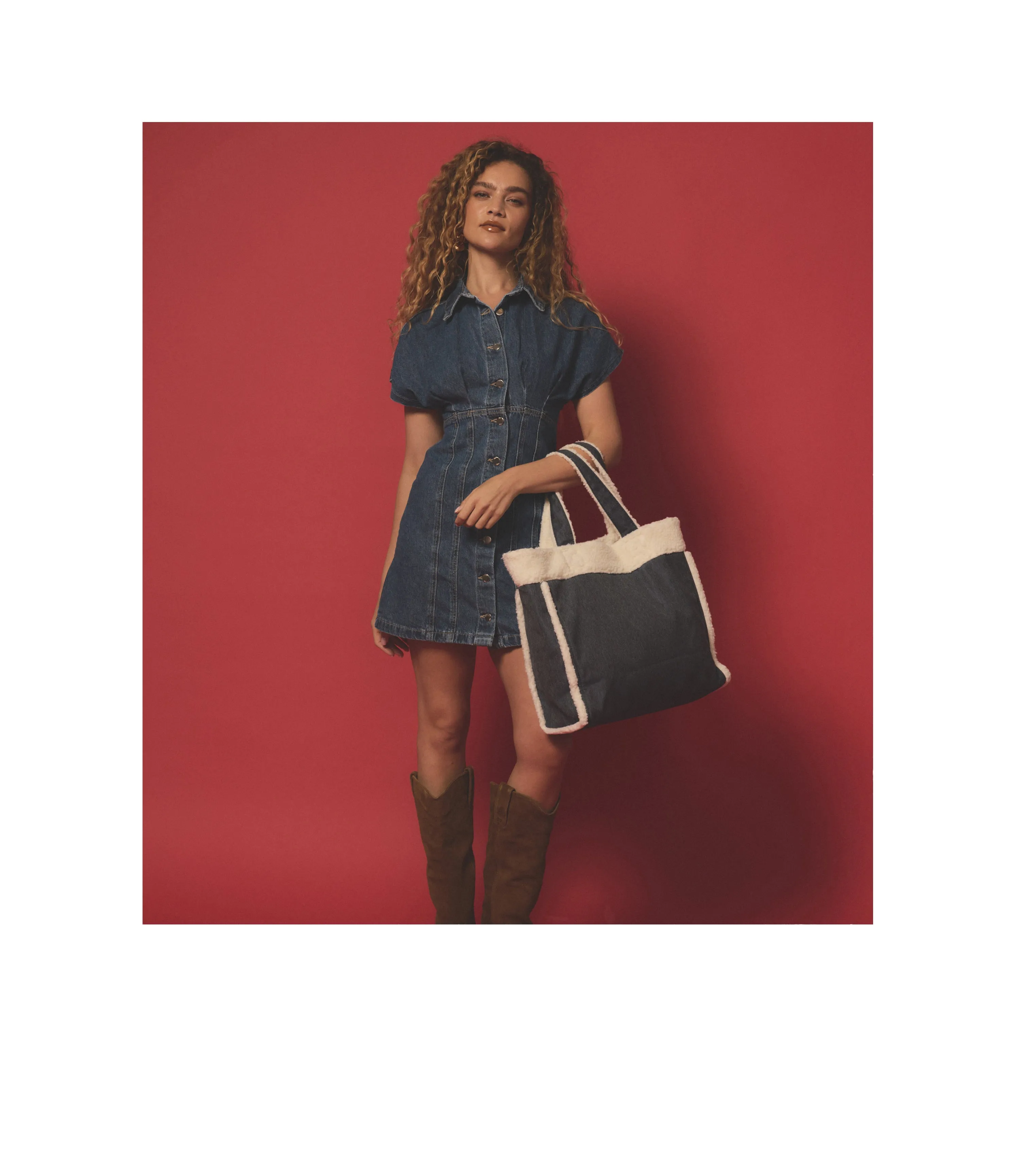 Two-Way Denim Tote