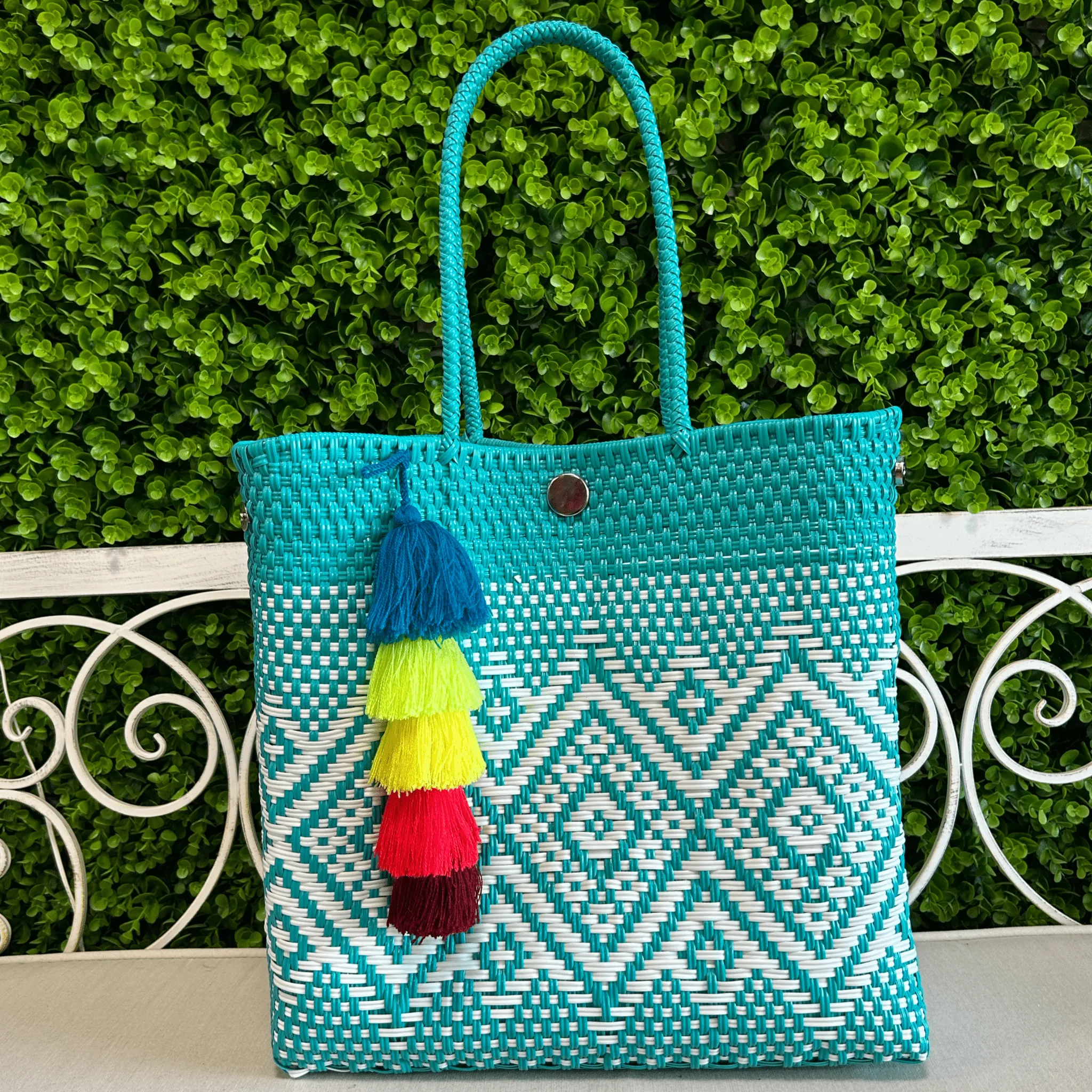 Upcycled Handwoven MD Convertible Tote - Cotton Candy