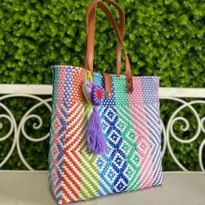 Upcycled Handwoven MD Tejana Tote - April