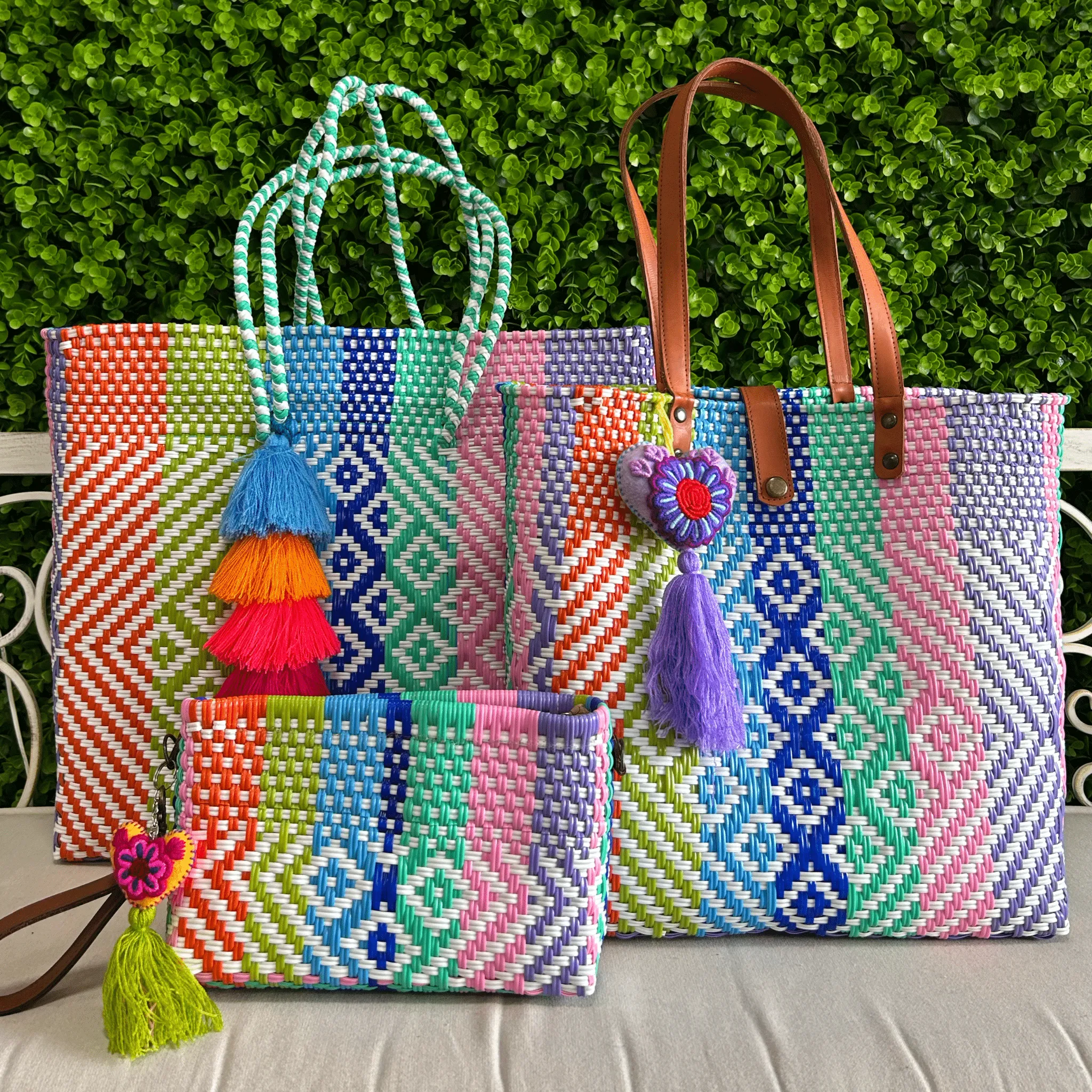 Upcycled Handwoven MD Tejana Tote - April