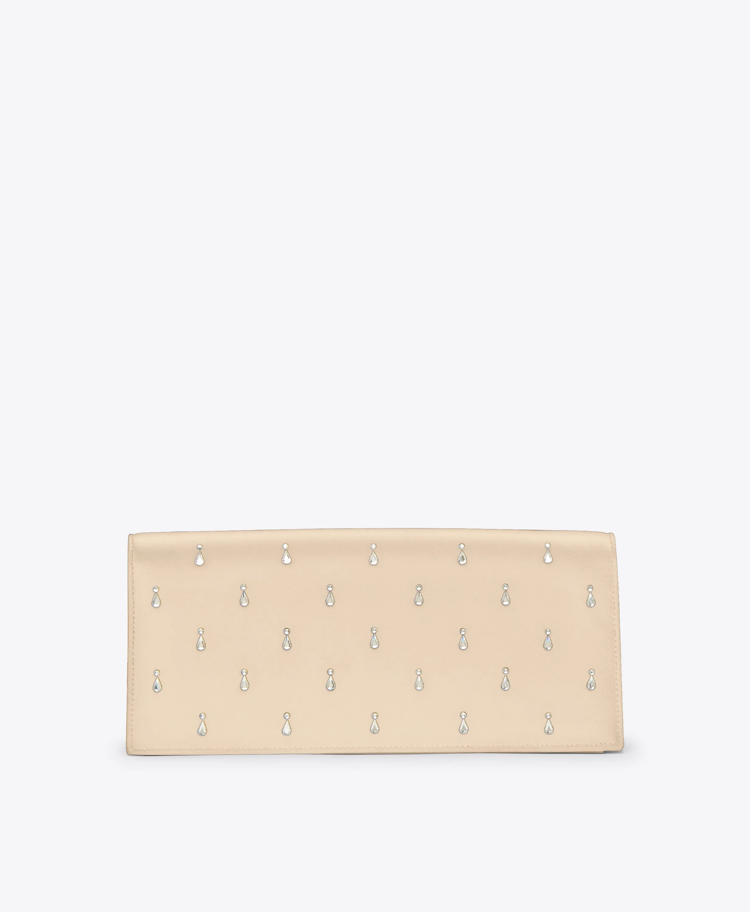 Vivien Gold Satin Embellished Clutch Bag