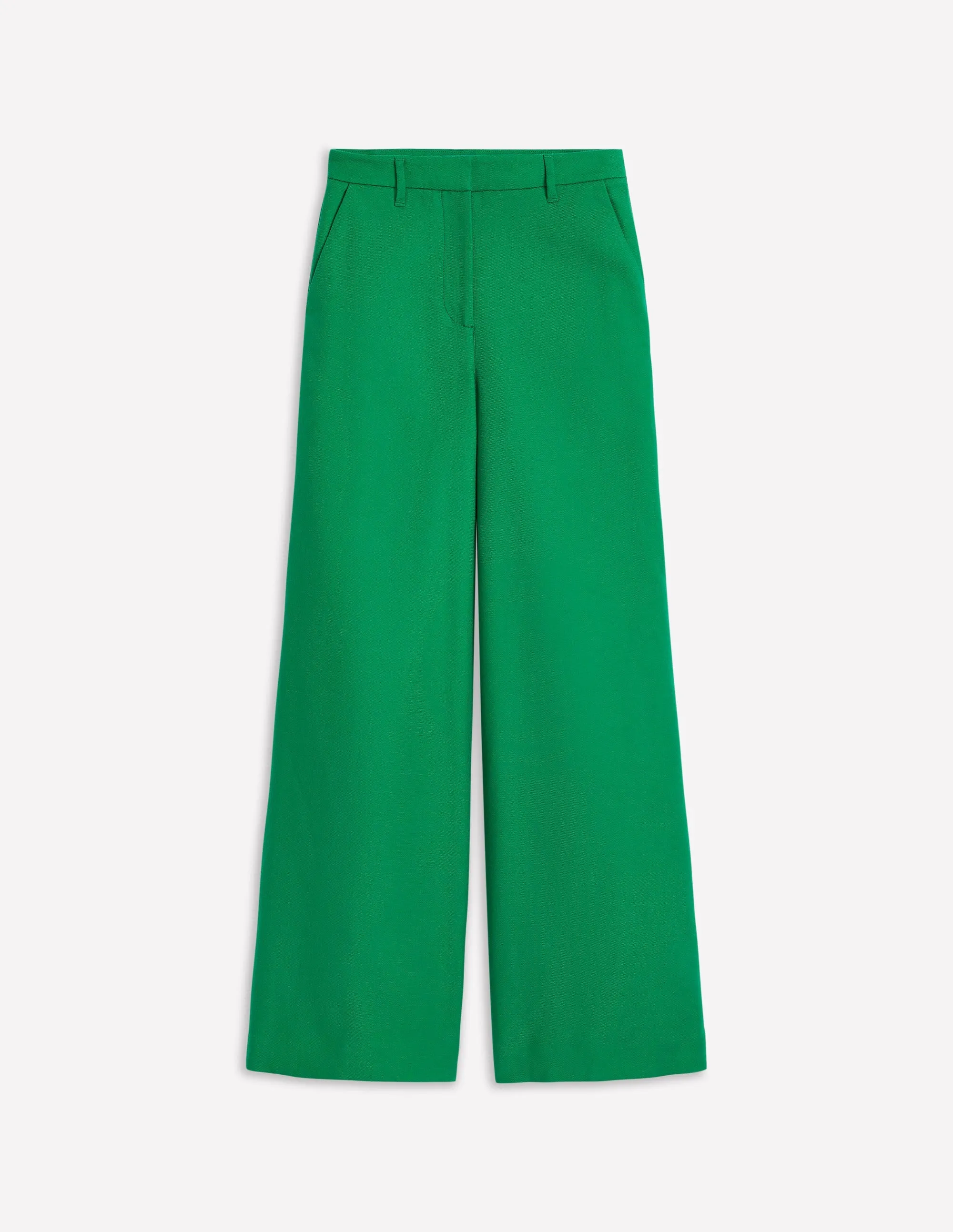 Wide Flare Trousers-Rich Emerald
